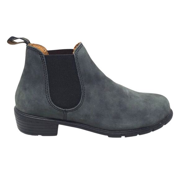 Blundstone 1971 Chelsea Ankle Boots Slip On Leather Rustic Black Gray Size 7.5 - Picture 1 of 10